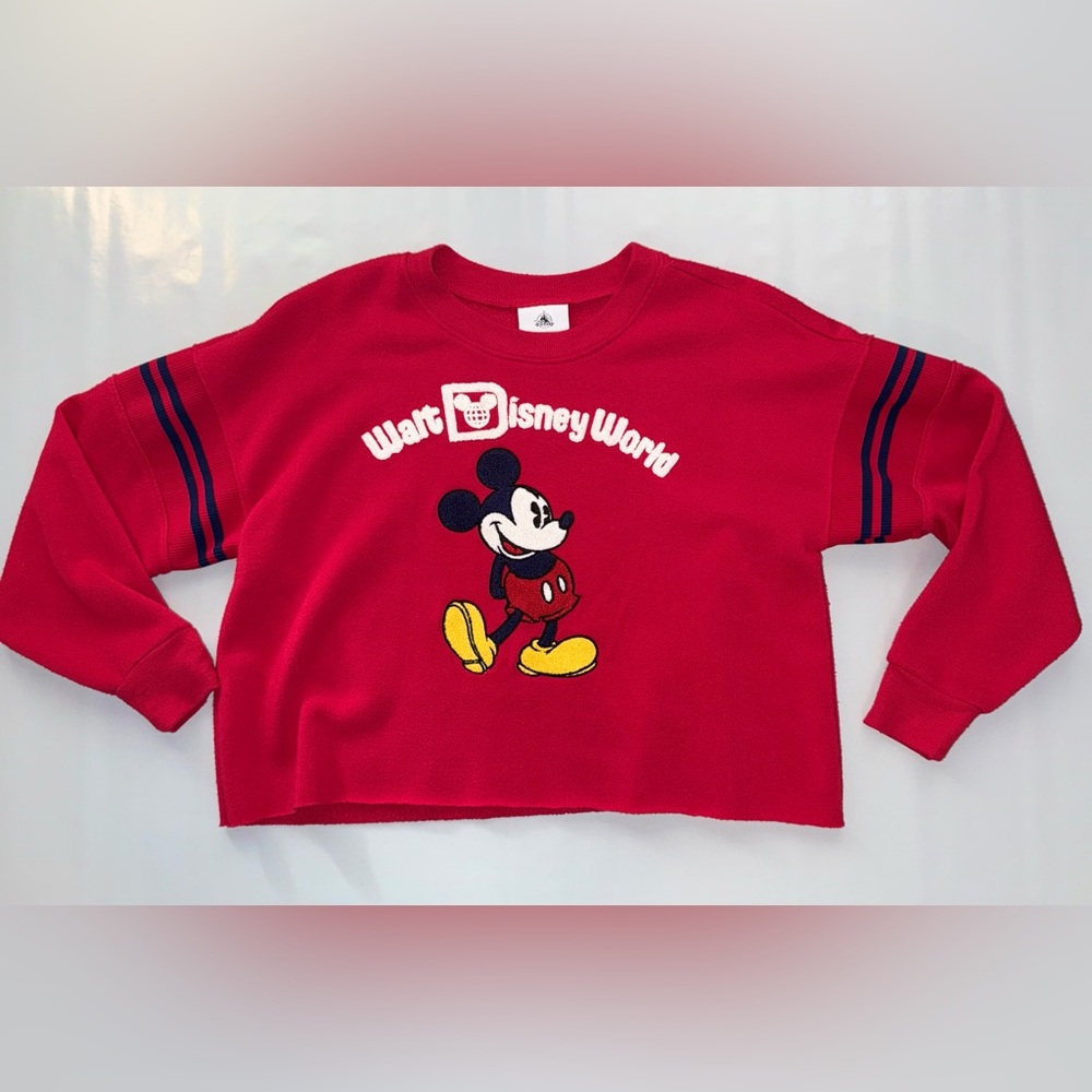 Disney World Small Red Cropped Sweatshirt